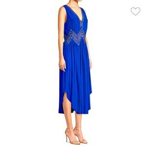 Ramy Brook Royal Blue Embellished High-Low Dress